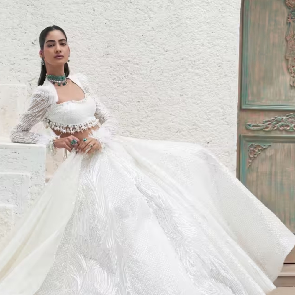 White Taj Lehenga Mahima Mahajan - Picture 2 of 10